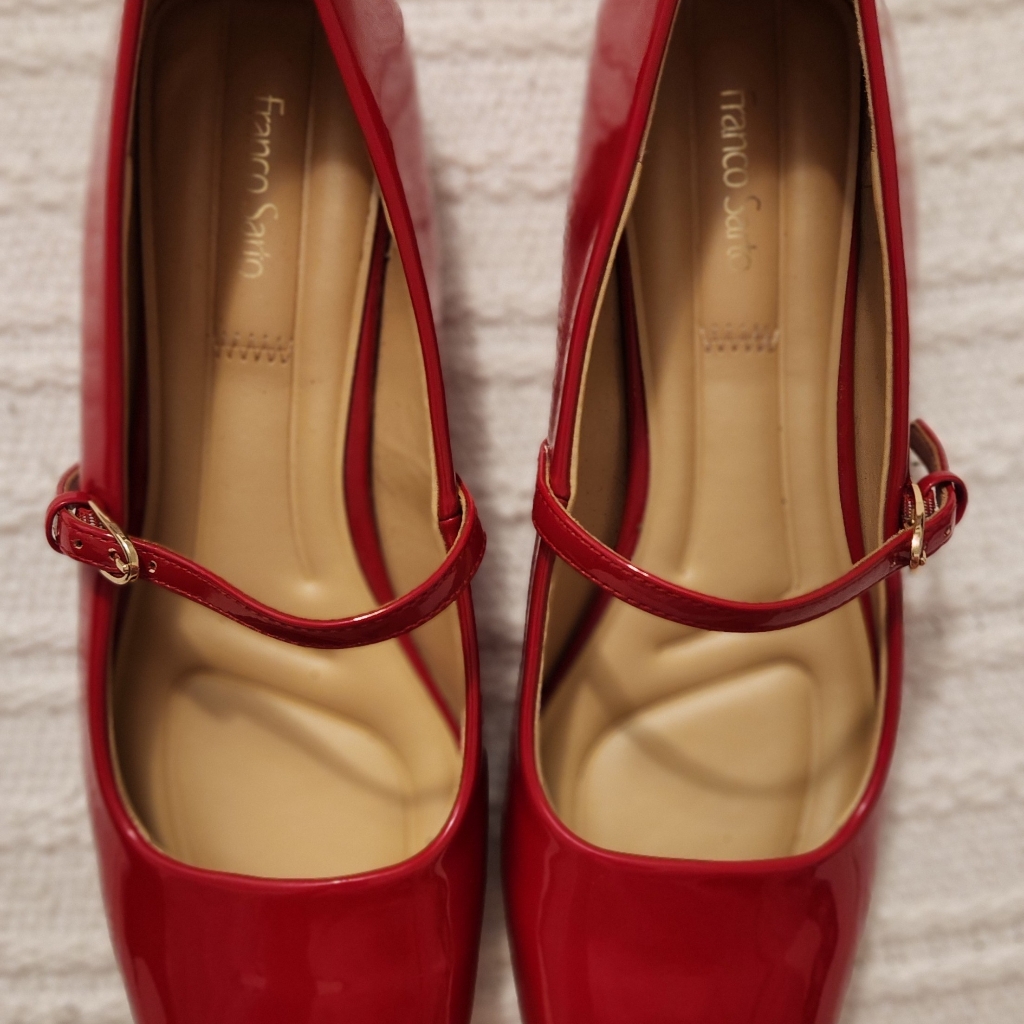 Franco Sarto Red Patent Mary Jane Heels